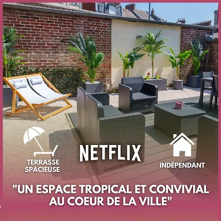 L'Escale Tropicale, Appartement Independant Avec Terrasse Privative Saint-Quentin  Buitenkant foto